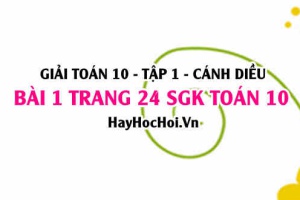 Giải bài 1 trang 24 Toán 10 tập 1 SGK Cánh Diều